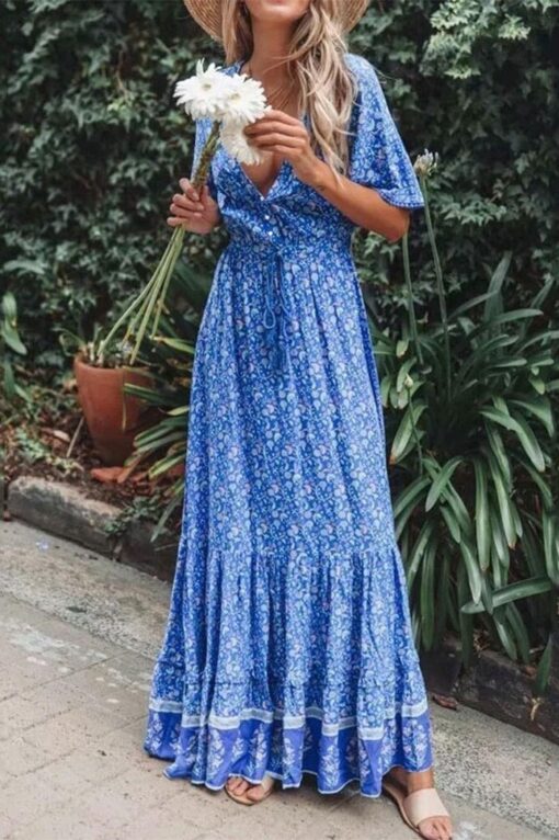 RobeLongueBohemeTurquoiseIndienne_6