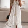 Hippie Robe Longue Blanche Boheme