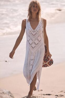 Robe Boheme De Plage Tricotee 2