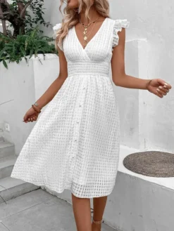 Robe Blanche Boheme Chic