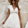 Robe Blanche Boheme Dos Nu 119