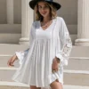Robe Blanche Manche Longue Boheme 241