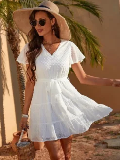Robe Blanche Style Boheme Feminine 247