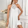 Robe Boheme Blanche Dos Nu