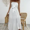 Robe Longue Boheme Blanche Dos Nu 310