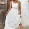 Robe Longue Boheme Ete Chic Blanche 125