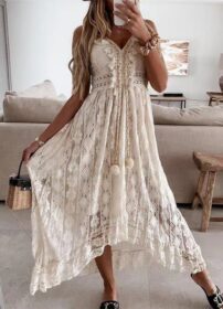 Robe Noire Dentelle Brodée Style Bohème Free People - Taille S - En Rayon - Neuf Avec étiquettes