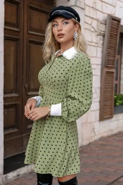 Robe Champêtre Verte Vintage 2