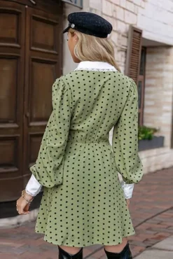 Robe Champêtre Verte Vintage 5