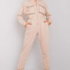 Combinaison Beige Zippee En Coton Vue Face
