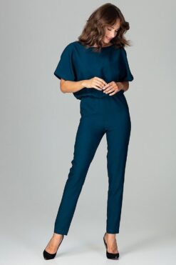 Combinaison bleu foncé à manches kimono