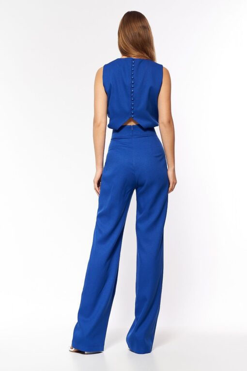 Combinaison bleu roi avec dos boutonné