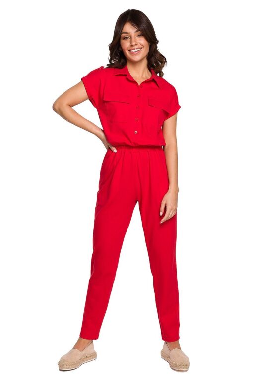 Combinaison chemise rouge