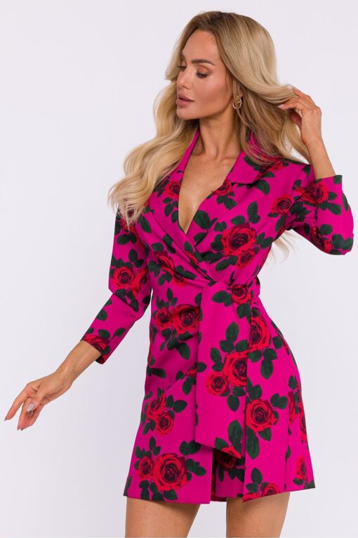 Combinaison courte femme à fleurs