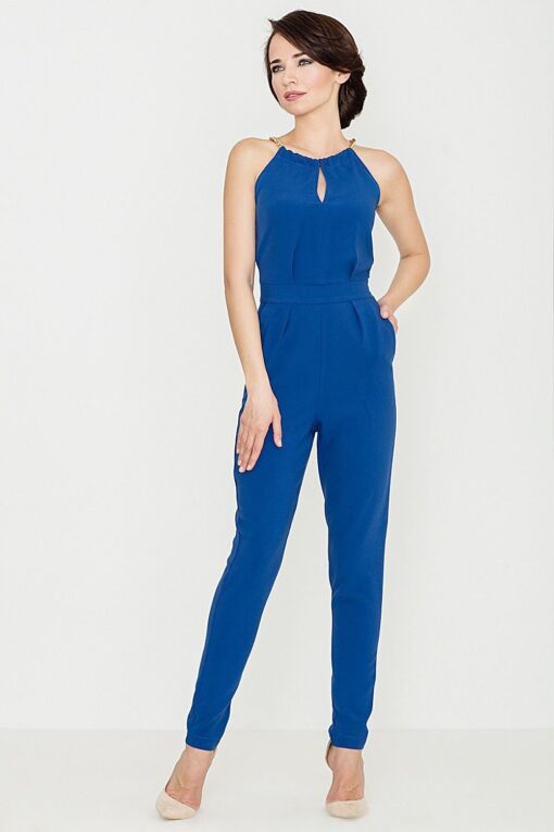 Combinaison femme chic bleu