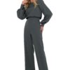 Combinaison manches longues verte chic