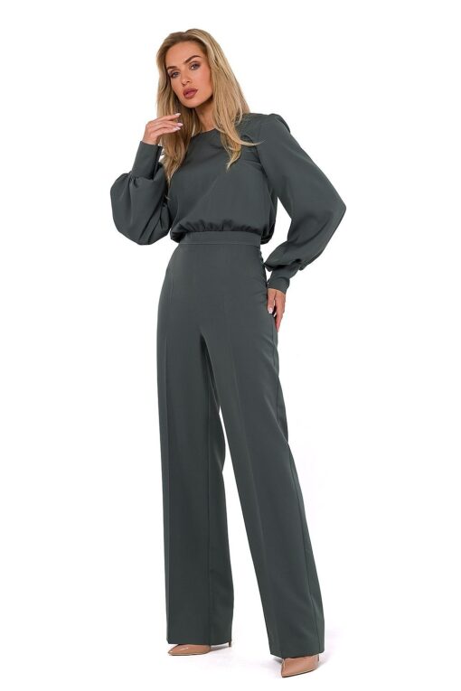 Combinaison manches longues verte chic