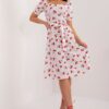 Robe blanche chic cerise