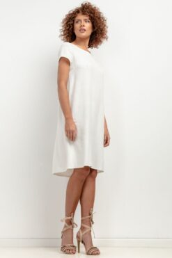 Robe blanche lin femme