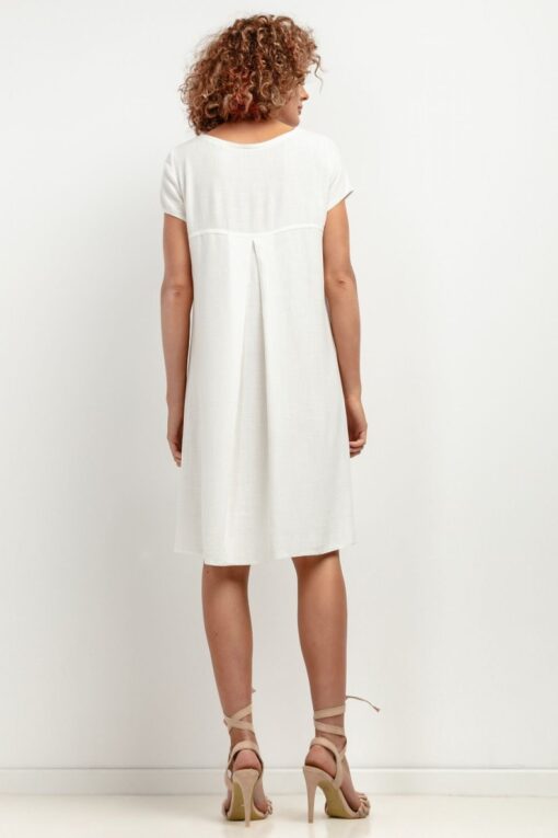 Robe blanche lin femme
