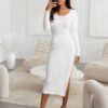 Robe blanche longue soirée​