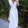 Robe bohème longue blanche
