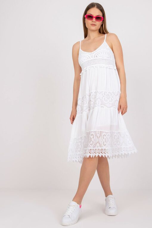 Robe courte dentelle blanche