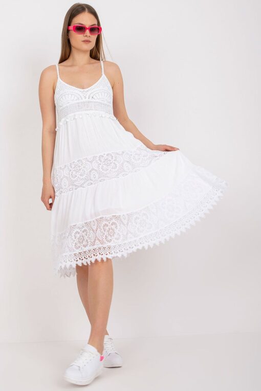Robe courte dentelle blanche