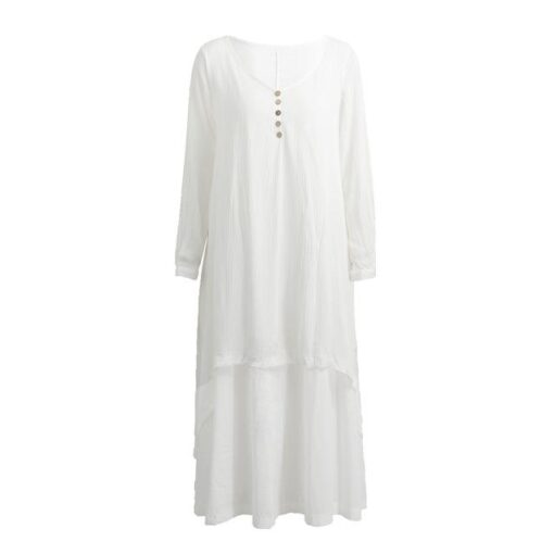 Robe Asymétrique À Manches Longues Hippie – Image 3