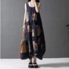 Robe Hippie Sans Manches À Motif Patchwork