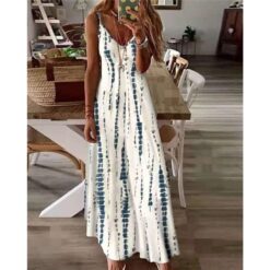 Robe Hippie Longue Tie-Dye Tribale Rose