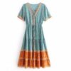 Robe Imprimée Florale Bohème Hippie