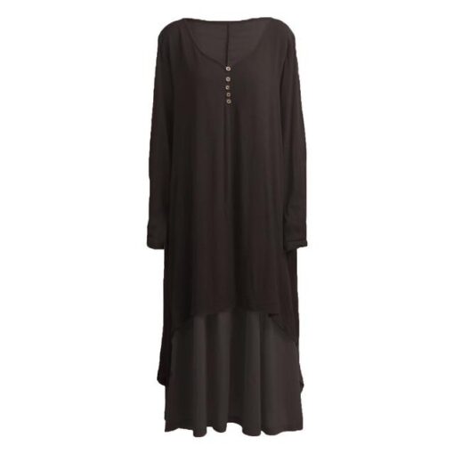 Robe Asymétrique À Manches Longues Hippie – Image 6