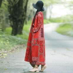 Robe Hippie À Imprimé Patchwork Champêtre