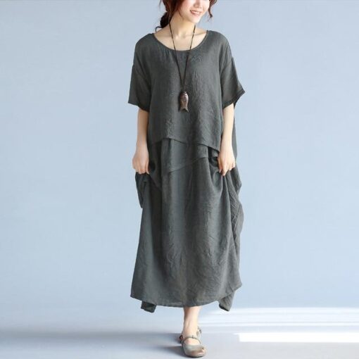 Robe Hippie À Patchwork Irrégulier – Image 2