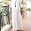Robe Longue Hippie Chic En Coton Et Lin