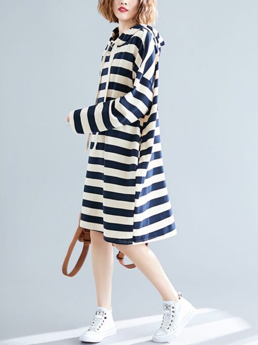 Robe Hippie Rayée À Manches Longues – Image 2