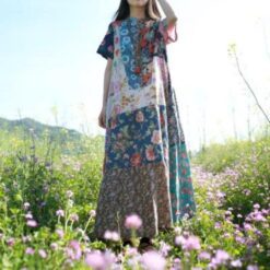 Robe Hippie Patchwork Multicouleure
