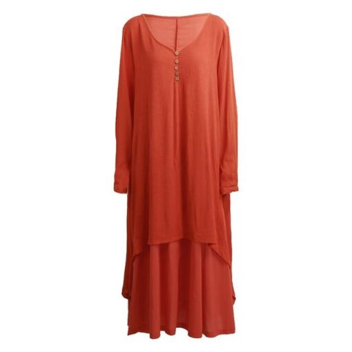 Robe Asymétrique À Manches Longues Hippie – Image 7