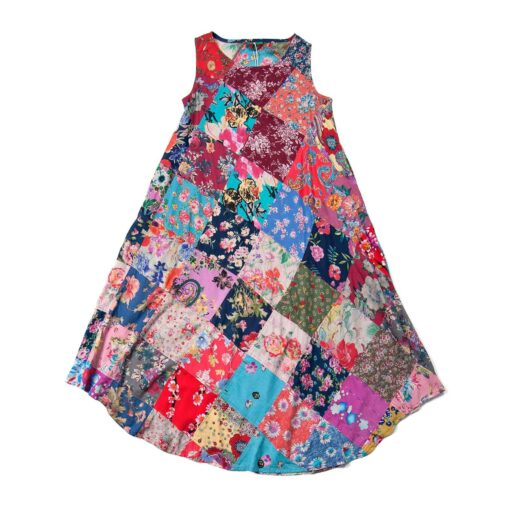 Robe Hippie En Coton Couleurée À Patchwork – Image 5