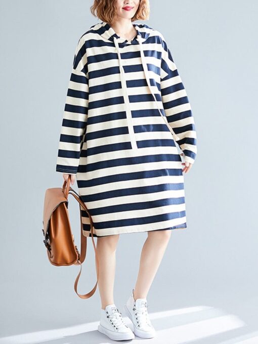 Robe Hippie Rayée À Manches Longues – Image 7