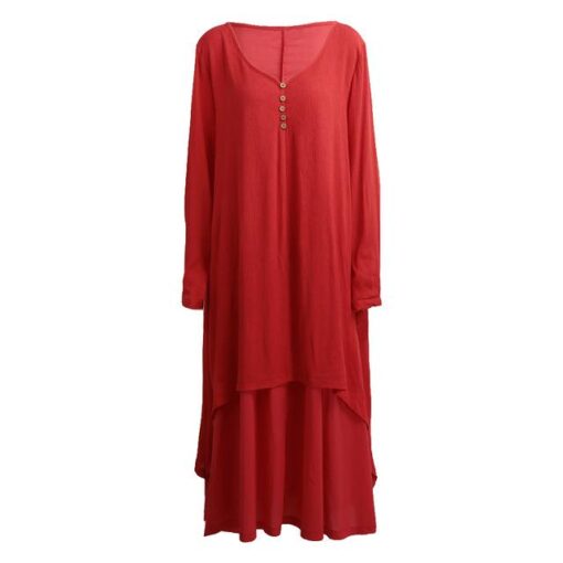 Robe Asymétrique À Manches Longues Hippie – Image 8