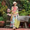 Robe Hippie À Patchwork Abstrait Phoenix