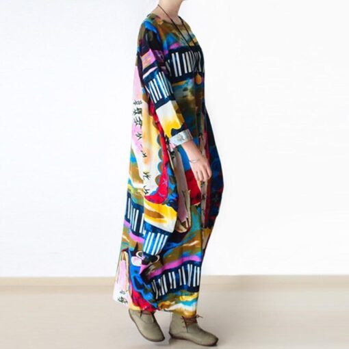 Robe Hippie Abstraite La Voie Des Artistes