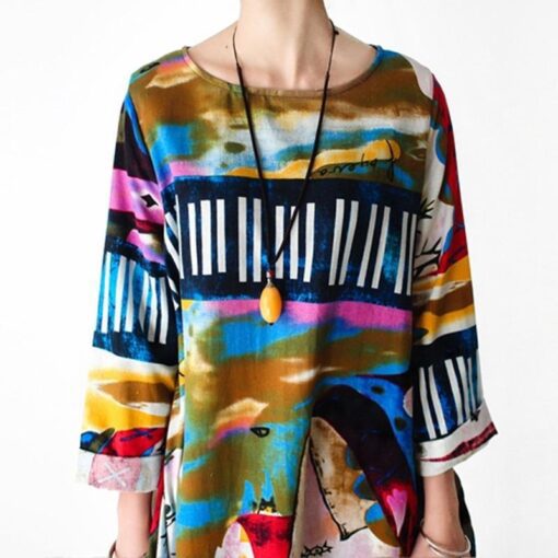 Robe Hippie Abstraite La Voie Des Artistes – Image 3