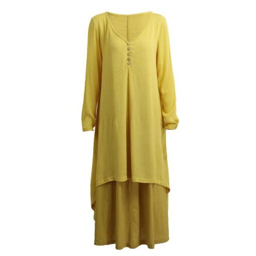 Robe Asymétrique À Manches Longues Hippie – Image 10