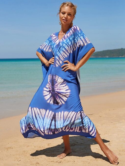 Robe Hippie Caftan Tie-Dye Hathai – Image 2