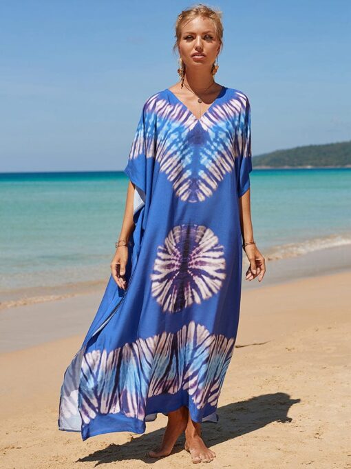 Robe Hippie Caftan Tie-Dye Hathai – Image 3