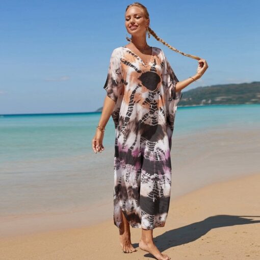 Robe Hippie Tie-Dye Safran