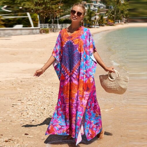 Robe Hippie Tie-Dye Éclairée